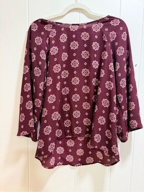 Papermoon Burgundy Floral Medallion Tunic